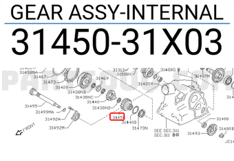 Nissan 3145031X03 GEAR ASSY-INTERNAL