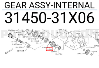 Nissan 3145031X06 GEAR ASSY-INTERNAL