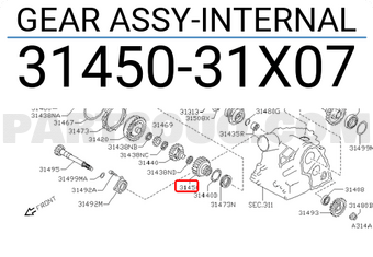 Nissan 3145031X07 GEAR ASSY-INTERNAL