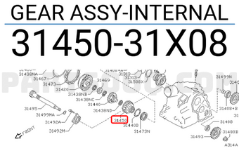 Nissan 3145031X08 GEAR ASSY-INTERNAL