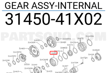 Nissan 3145041X02 GEAR ASSY-INTERNAL