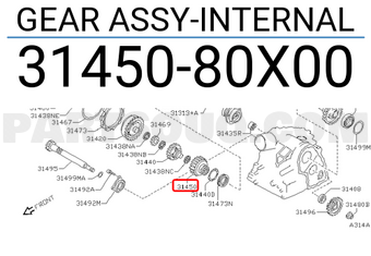 Nissan 3145080X00 GEAR ASSY-INTERNAL