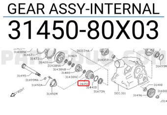 Nissan 3145080X03 GEAR ASSY-INTERNAL