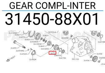 Nissan 3145088X01 GEAR COMPL-INTER