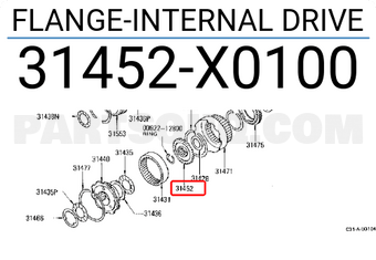 Nissan 31452X0100 FLANGE-INTERNAL DRIVE