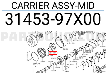 Nissan 3145397X00 CARRIER ASSY-MID