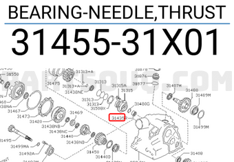 Nissan 3145531X01 BEARING-NEEDLE,THRUST