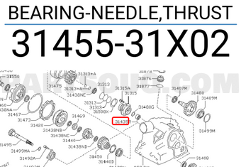 Nissan 3145531X02 BEARING-NEEDLE,THRUST