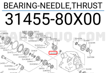 Nissan 3145580X00 BEARING-NEEDLE,THRUST