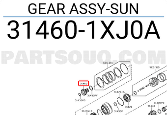 Nissan 314601XJ0A GEAR ASSY-SUN
