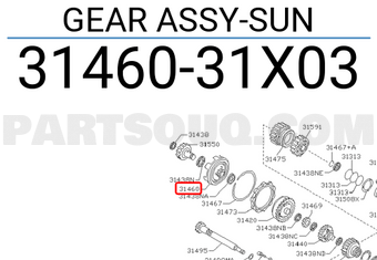 Nissan 3146031X03 GEAR ASSY-SUN
