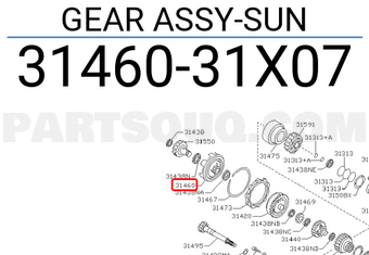 Nissan 3146031X07 GEAR ASSY-SUN