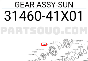 Nissan 3146041X01 GEAR ASSY-SUN