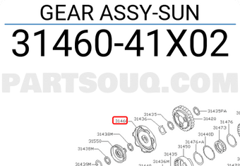 Nissan 3146041X02 GEAR ASSY-SUN