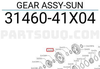 Nissan 3146041X04 GEAR ASSY-SUN
