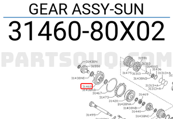 Nissan 3146080X02 GEAR ASSY-SUN