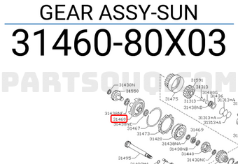 Nissan 3146080X03 GEAR ASSY-SUN