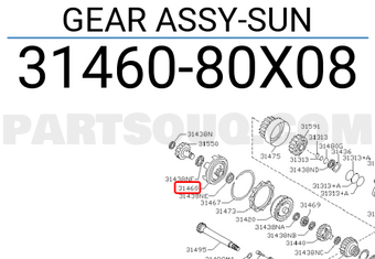 Nissan 3146080X08 GEAR ASSY-SUN