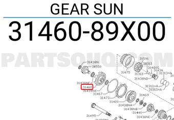 Nissan 3146089X00 GEAR SUN