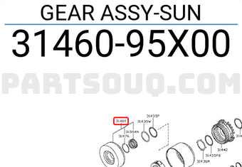 Nissan 3146095X00 GEAR ASSY-SUN
