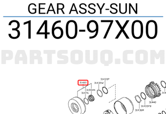 Nissan 3146097X00 GEAR ASSY-SUN