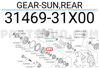 Nissan 3146931X00 GEAR-SUN,REAR