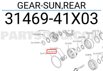 Nissan 3146941X03 GEAR-SUN,REAR