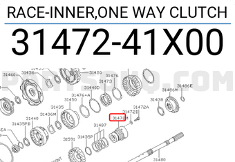 Nissan 3147241X00 RACE-INNER,ONE WAY CLUTCH
