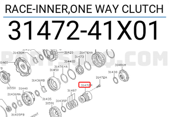 Nissan 3147241X01 RACE-INNER,ONE WAY CLUTCH