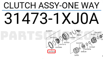 Nissan 314731XJ0A CLUTCH ASSY-ONE WAY