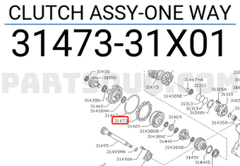 Nissan 3147331X01 CLUTCH ASSY-ONE WAY
