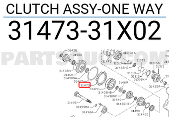 Nissan 3147331X02 CLUTCH ASSY-ONE WAY