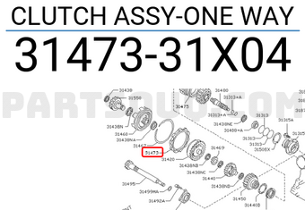 Nissan 3147331X04 CLUTCH ASSY-ONE WAY