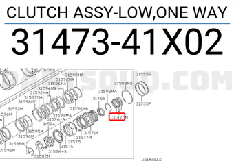 Nissan 3147341X02 CLUTCH ASSY-LOW,ONE WAY