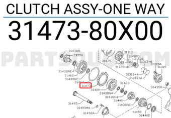 Nissan 3147380X00 CLUTCH ASSY-ONE WAY