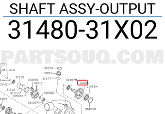 Nissan 3148031X02 SHAFT ASSY-OUTPUT