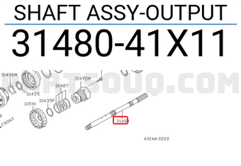Nissan 3148041X11 SHAFT ASSY-OUTPUT