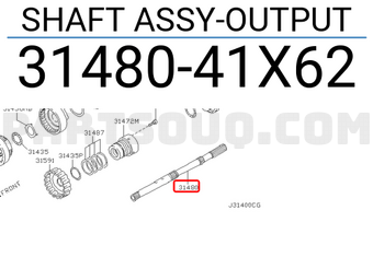 Nissan 3148041X62 SHAFT ASSY-OUTPUT