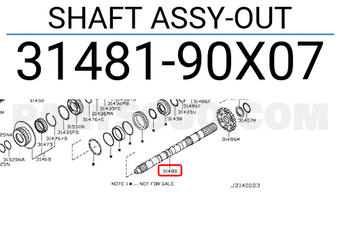 Nissan 3148190X07 SHAFT ASSY-OUT