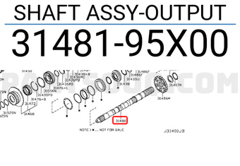 Nissan 3148195X00 SHAFT ASSY-OUTPUT