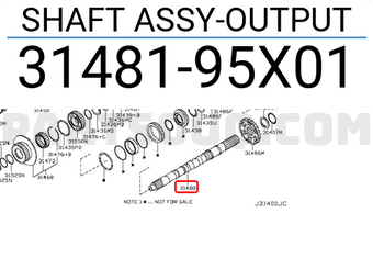 Nissan 3148195X01 SHAFT ASSY-OUTPUT