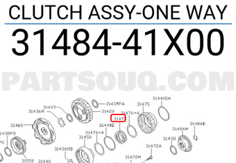 Nissan 3148441X00 CLUTCH ASSY-ONE WAY