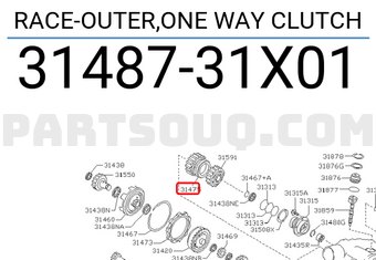 Nissan 3148731X01 RACE-OUTER,ONE WAY CLUTCH