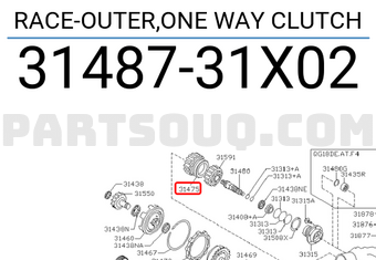 Nissan 3148731X02 RACE-OUTER,ONE WAY CLUTCH