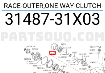 Nissan 3148731X03 RACE-OUTER,ONE WAY CLUTCH