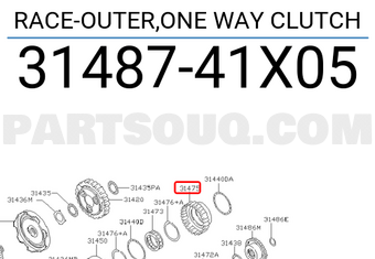 Nissan 3148741X05 RACE-OUTER,ONE WAY CLUTCH