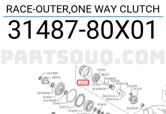 Nissan 3148780X01 RACE-OUTER,ONE WAY CLUTCH