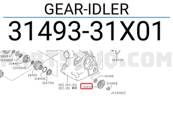Nissan 3149331X01 GEAR-IDLER