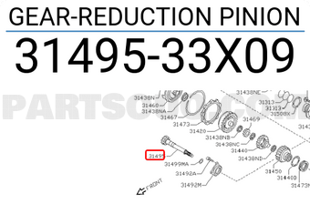 Nissan 3149533X09 GEAR-REDUCTION PINION