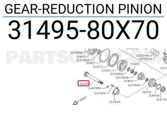 Nissan 3149580X70 GEAR-REDUCTION PINION